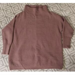 Free People - Sweater Womens Size M. - Ottoman Slouchy Tunic Mock Neck  - Brown.